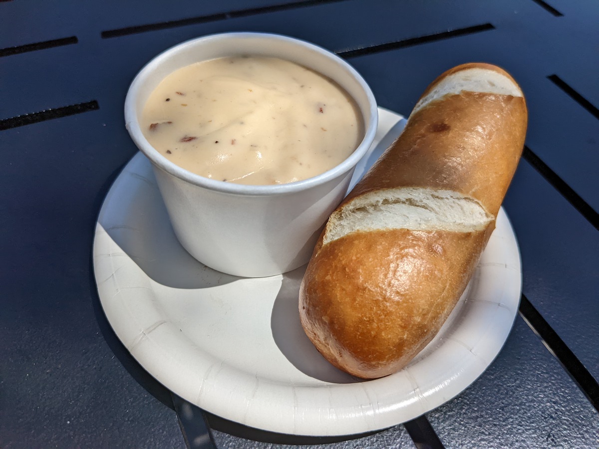 Canadian cheddar and bacon soup at the EPCOT Food and Wine Festival - Frayed Passport