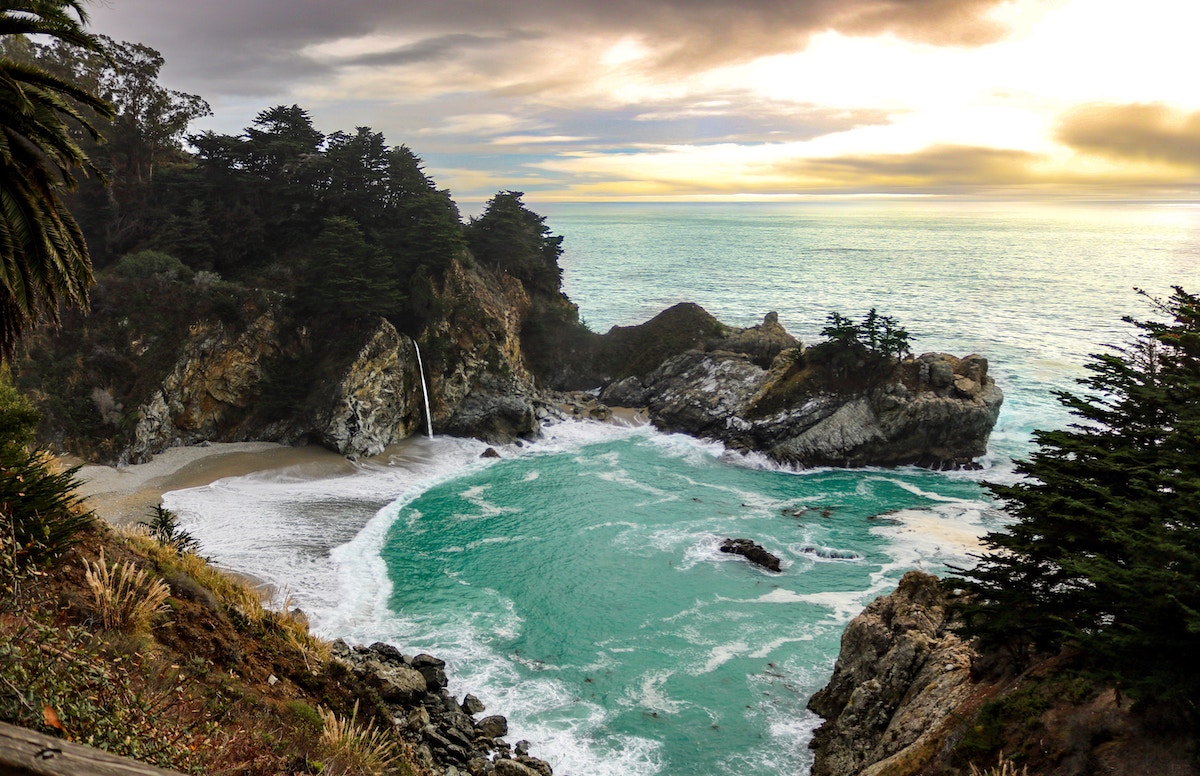 13 Best Scenic Coastal Drives Around the World: Pacific Coast Highway, Great Ocean Road & Beyond - McWay Falls at Big Sur, California - Frayed Passport