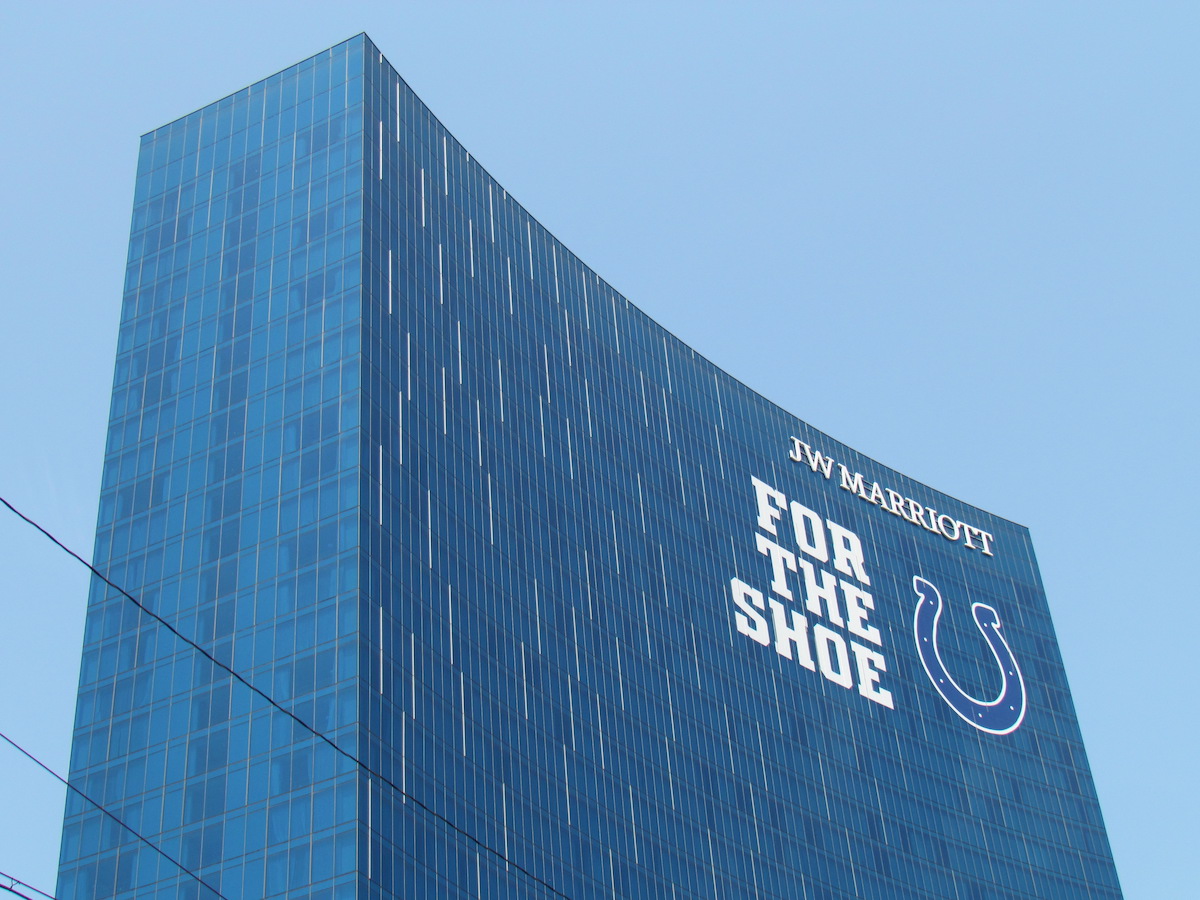 Locomotive Breath: Jethro Tull in Indianapolis Colts logo on the Marriott - Frayed Passport
