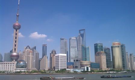 Pudong from across the Bund - PHOTOS: A Sweltering Summer Stay in China - Frayed Passport