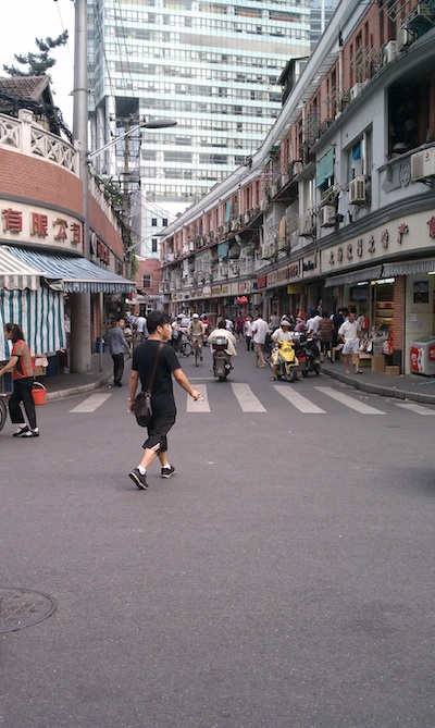 One of the wider streets in Shanghai - PHOTOS: A Sweltering Summer Stay in Shanghai - Frayed Passport