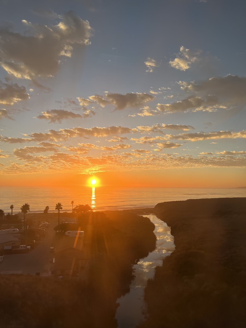 Amtrak Coast Starlight - Seattle to Los Angeles - sunset out west - Frayed Passport