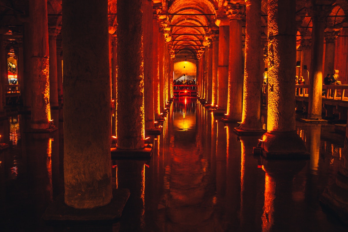The Justinian Cistern - what to expect when studying abroad in Turkey - Frayed Passport
