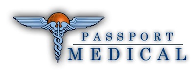 Passport Medical Logo - Frayed Passport