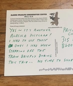 Postcards from the Edge: Collecting Postmarks for Every State - Back of Alaska Postcard - Frayed Passport