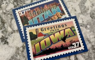 Postcards from the Edge: Collecting Postmarks for Every State - Utah and Iowa Postcards - Frayed Passport