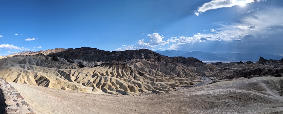 Zabriskie Point Panorama - Can You Visit Death Valley National Park in the Summer? We Did! - Frayed Passport