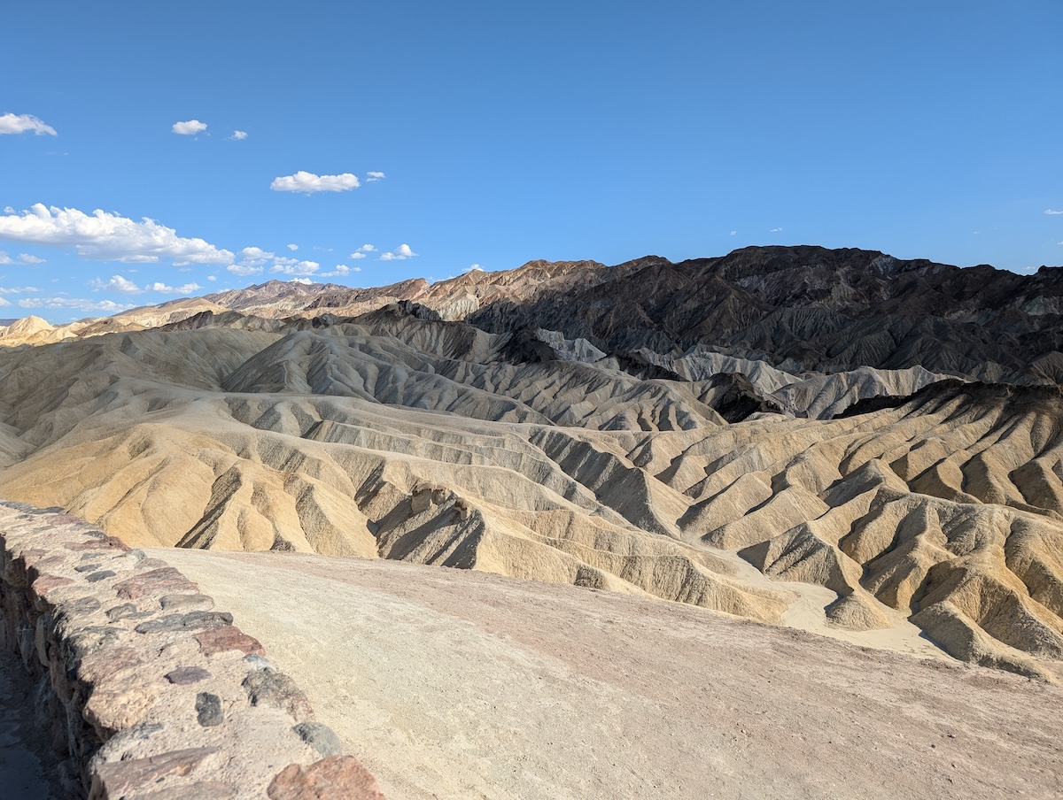 Golden Hills at Zabriskie Point - Can You Visit Death Valley National Park in the Summer? We Did! - Frayed Passport