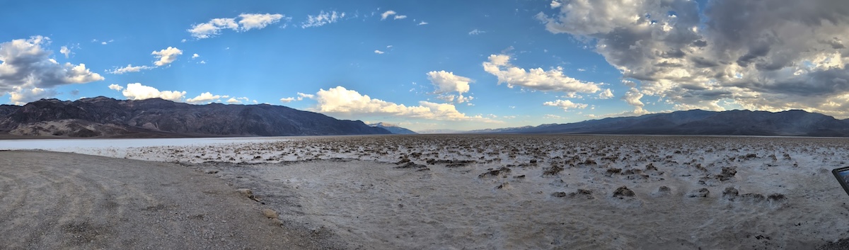 Devils Golf Course Panorama - Can You Visit Death Valley National Park in the Summer? We Did! - Frayed Passport