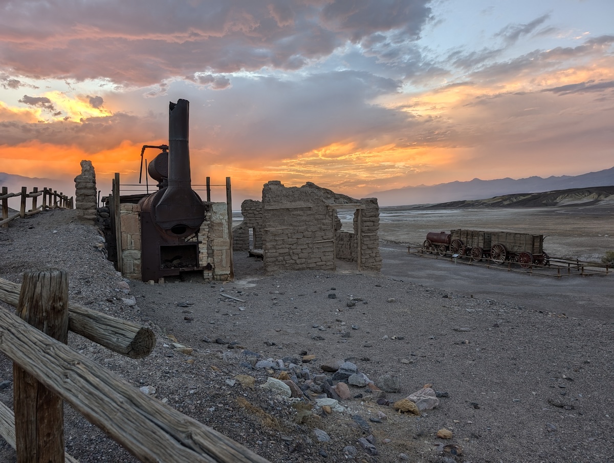 Remains of Harmony Borax Works - Can You Visit Death Valley National Park in the Summer? We Did! - Frayed Passport