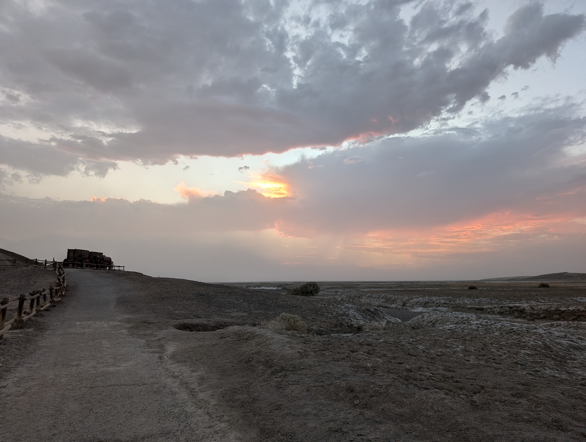 Dust Storm and Sunset - Can You Visit Death Valley National Park in the Summer? We Did! - Frayed Passport