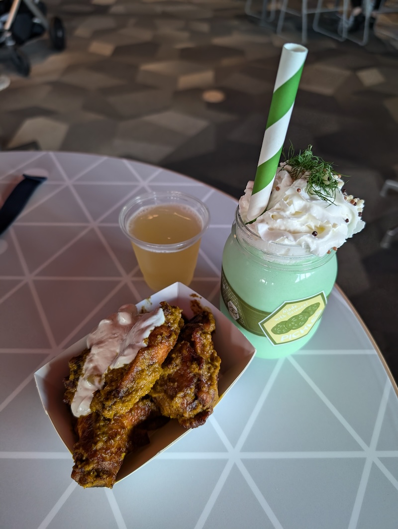 EPCOT Food & Wine Festival 2024: Pickle Milkshakes, Aloe Blacc, and Fireworks - Milkshake and Wings - Frayed Passport