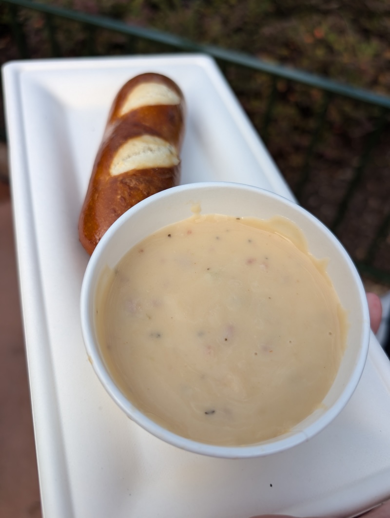 EPCOT Food & Wine Festival 2024: Pickle Milkshakes, Aloe Blacc, and Fireworks - Bacon Cheddar Soup - Frayed Passport