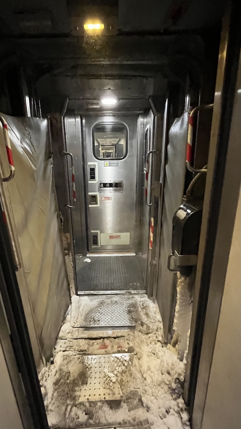 Ice Shower - Dashing Through the Snow: Sampling Amtrak's Floridian - Frayed Passport