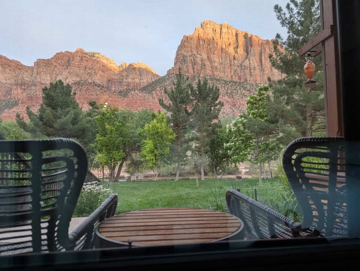 View from Lodge - 4 Easy Hikes You Can Do Over 2 Days in Zion National Park - Scout Lookout, Pa'rus Trail & More - Frayed Passport