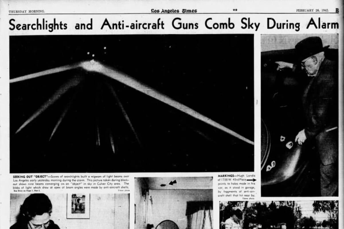 Battle of Los Angeles - LA Times Front Page Photo - Frayed Passport