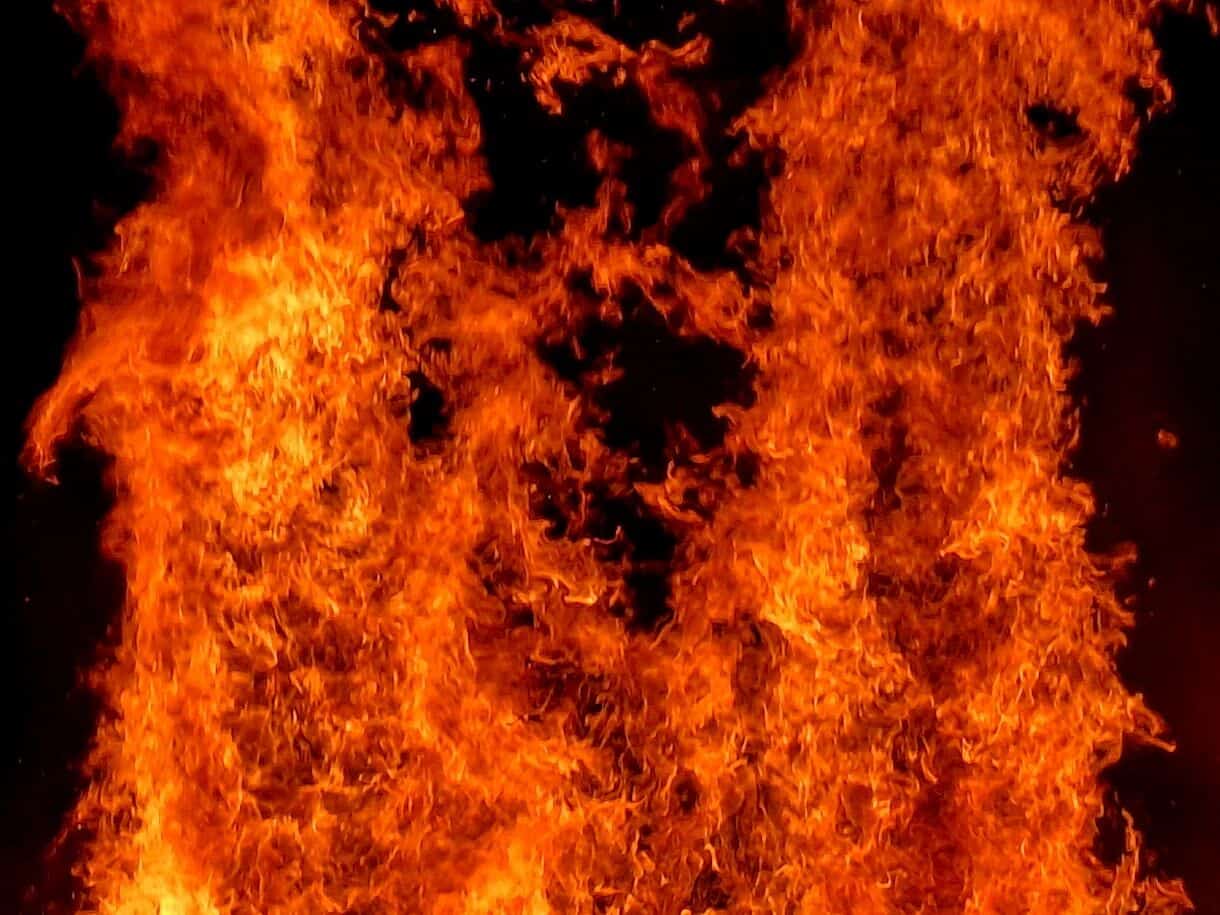 The Library of Alexandria didn't burn down overnight - Frayed Passport - A fire hydrant that is on fire in the night